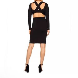 Susana Monaco Black Cutout Back Dress